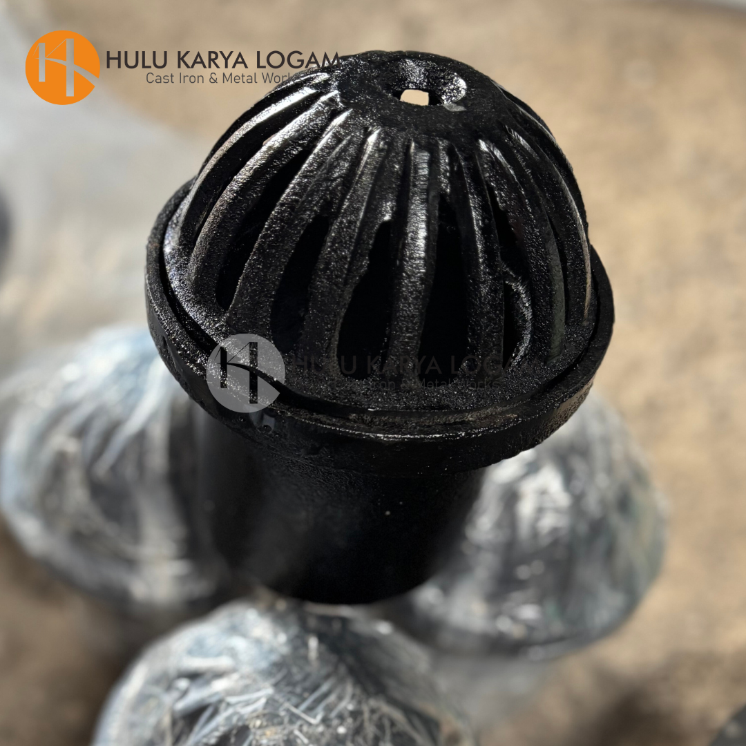 Roof drain cast iron untuk sistem pembuangan air hujan di atap bangunan
